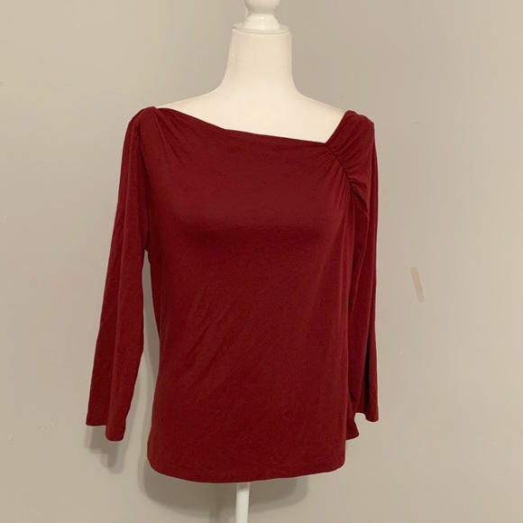 LOFT Tops - 🛍 Ann Taylor LOFT Asymmetric Rust Top